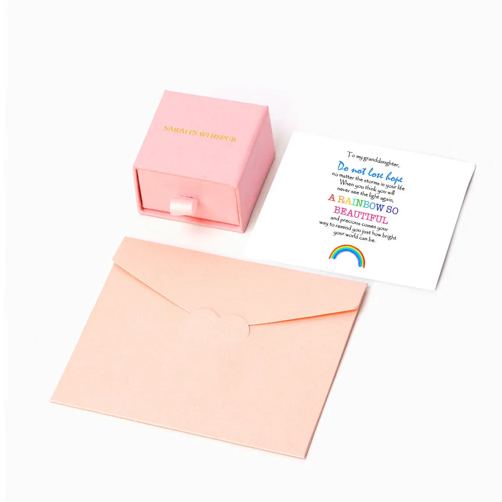 To My Granddaughter "Never lose hope" Rainbow Ring sold by SARAH'S WHISPER product image thumbnail 5