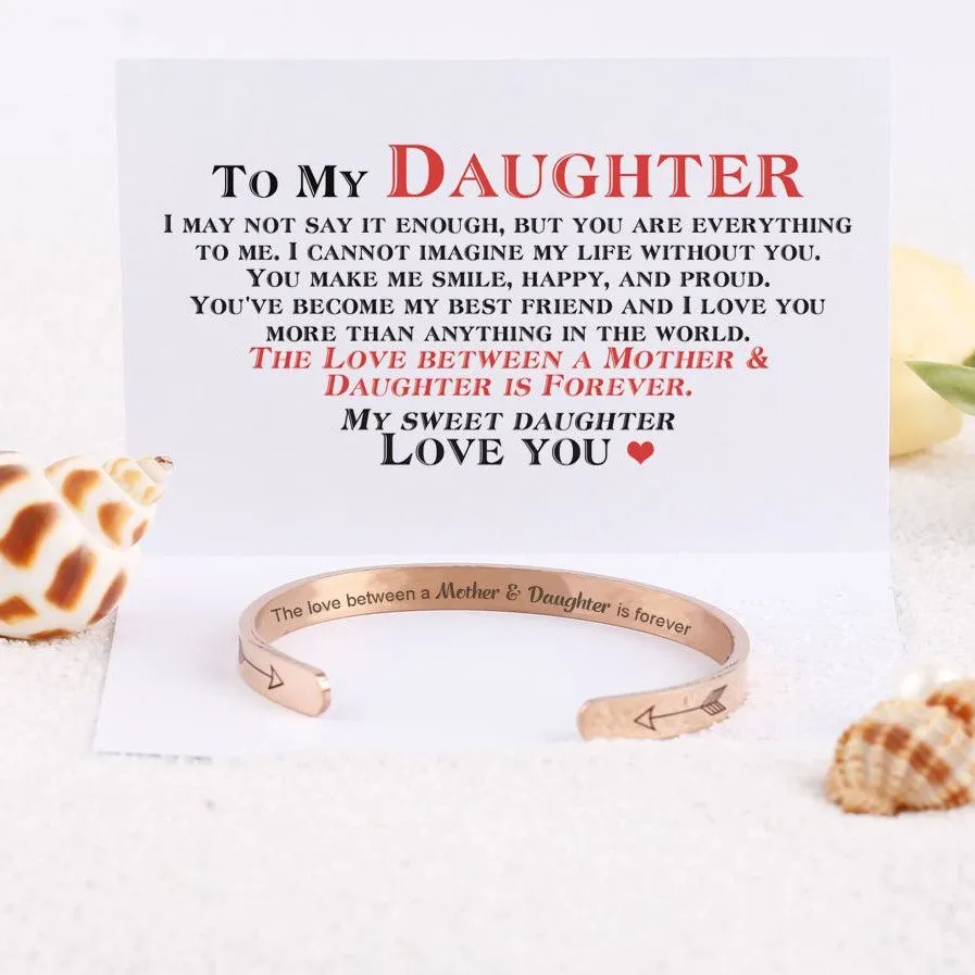 To My Daughter "The love between a Mother and Daughter is forever" Bracelet sold by SARAH'S WHISPER product image thumbnail 2