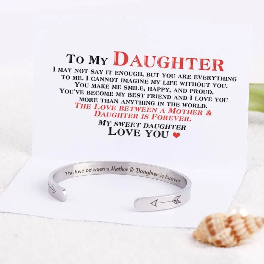 To My Daughter "The love between a Mother and Daughter is forever" Bracelet sold by SARAH'S WHISPER product image thumbnail 4