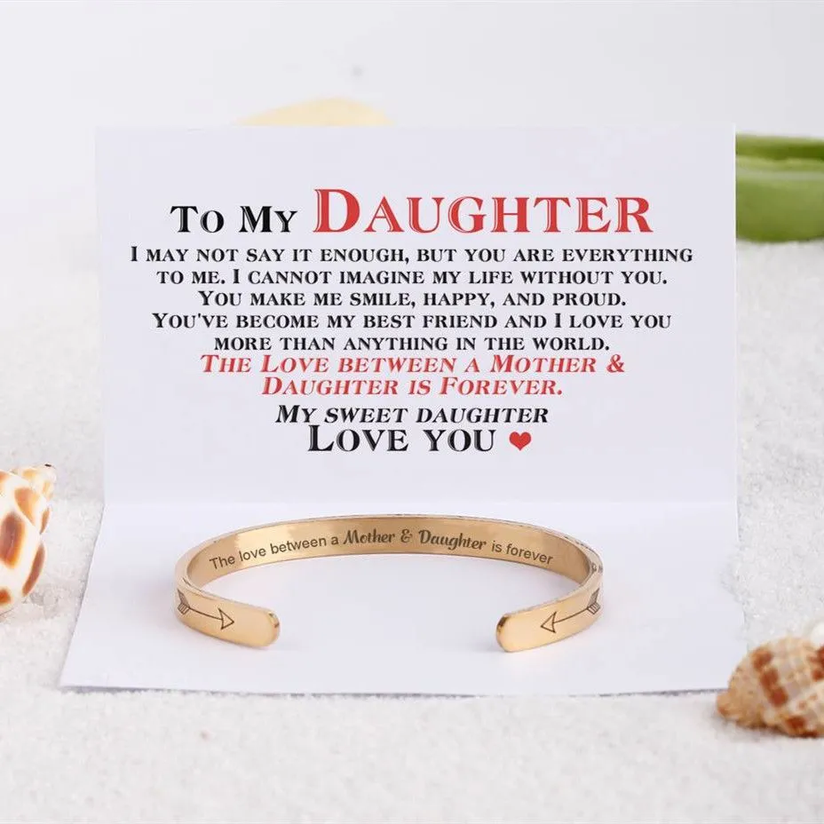 To My Daughter "The love between a Mother and Daughter is forever" Bracelet sold by SARAH'S WHISPER product image thumbnail 3