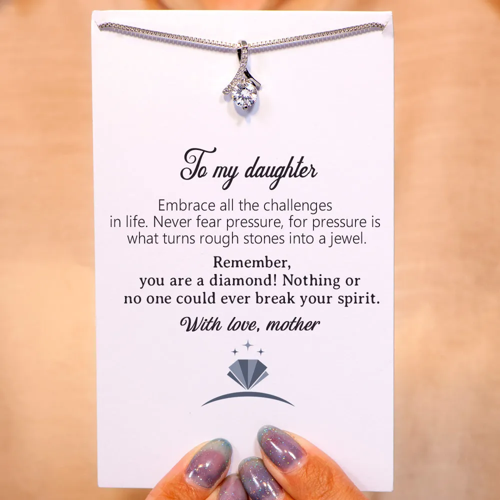 To My Daughter "You are a diamond! Nothing or no one could ever break you" Necklace sold by SARAH'S WHISPER product image thumbnail 2