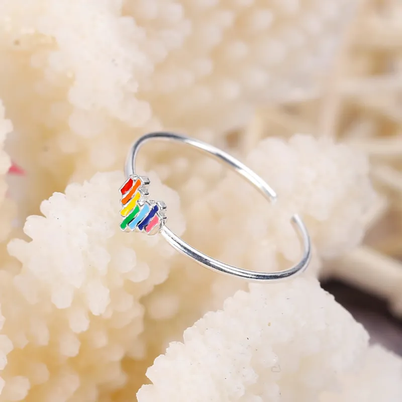 To My Granddaughter "Keep moving forward" Rainbow Ring sold by SARAH'S WHISPER