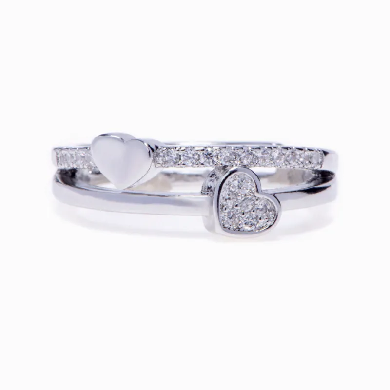 To My Granddaughter "Love Forever" Double Heart Ring sold by SARAH'S WHISPER