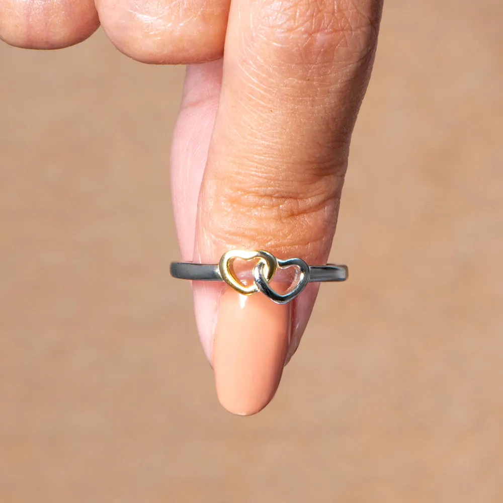 To My Granddaughter "Always in my heart" Double Heart Ring sold by SARAH'S WHISPER product image thumbnail 4