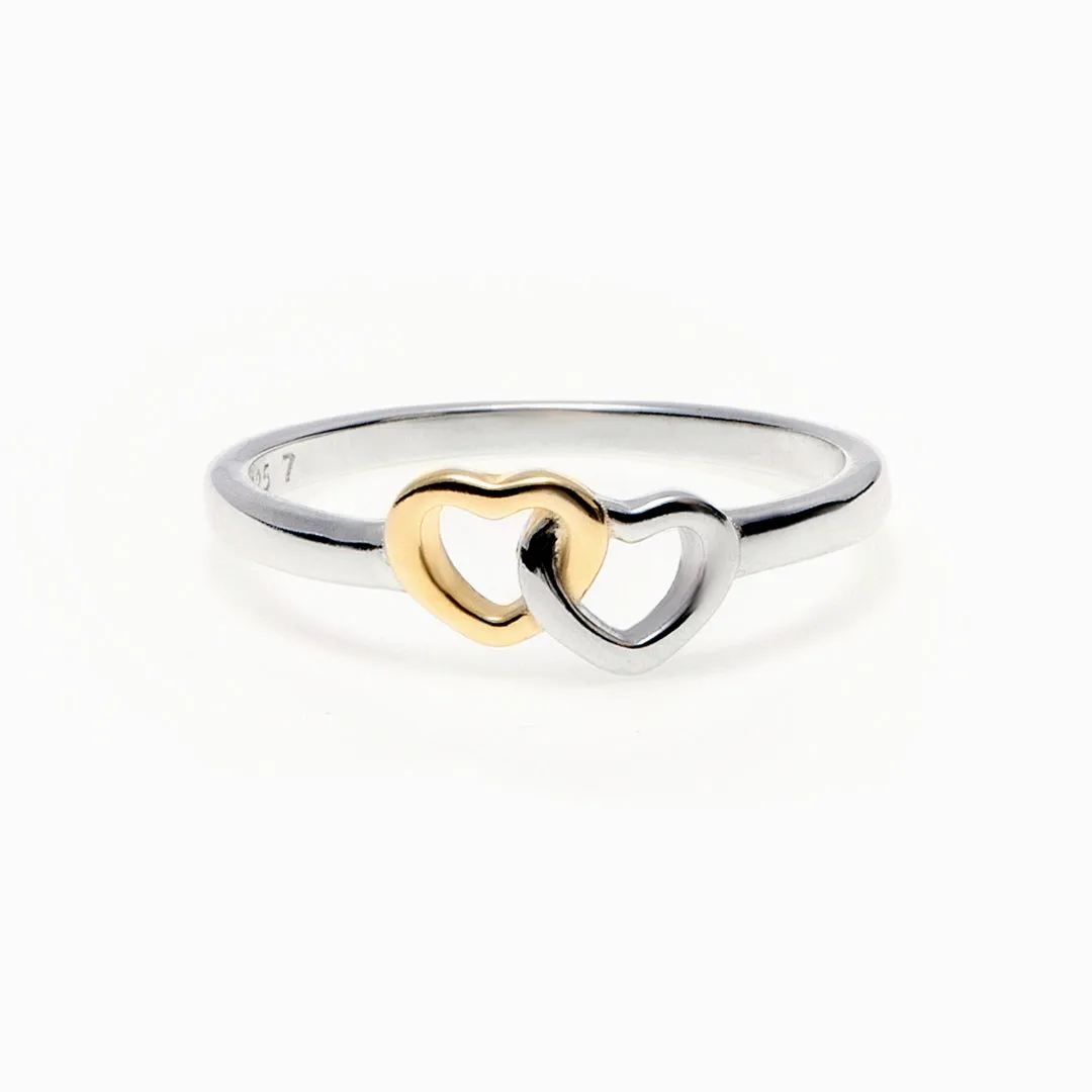 To My Granddaughter "Always in my heart" Double Heart Ring sold by SARAH'S WHISPER