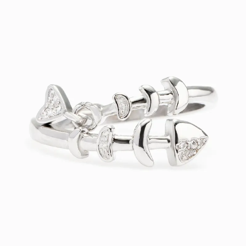 To My Granddaughter "Rule the sea" Fish Bone Ring sold by SARAH'S WHISPER