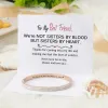 For My Best Friend "Not Sisters By Blood But Sisters By Heart" Bracelet sold by SARAH'S WHISPER