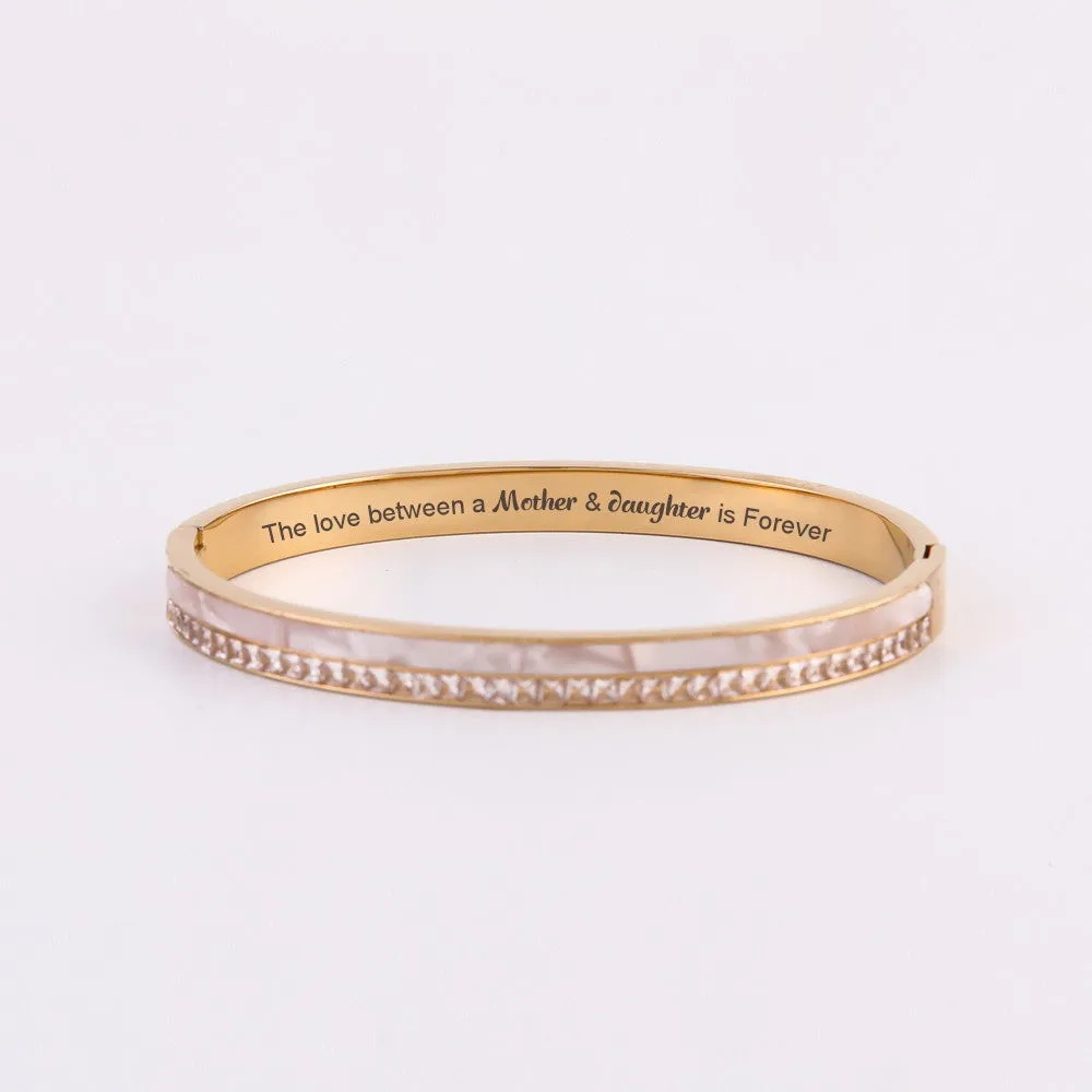 To My Daughter "The Love between a Mother Daughter is Forever" Bracelet sold by SARAH'S WHISPER