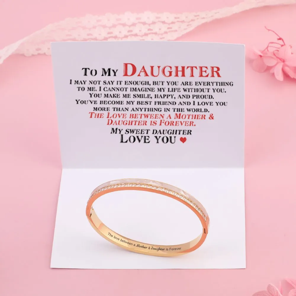 To My Daughter "The Love between a Mother Daughter is Forever" Bracelet sold by SARAH'S WHISPER product image thumbnail 3