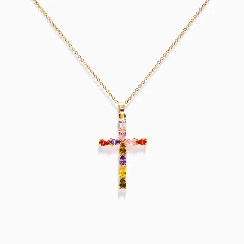 To My Daughter "Never give up" Cross Necklace sold by SARAH'S WHISPER