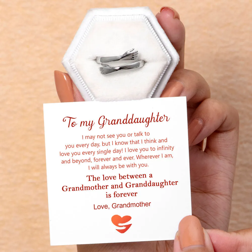 To My Granddaughter "Always in my heart" Hug Ring sold by SARAH'S WHISPER product image thumbnail 2