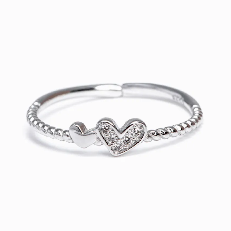 To My Granddaughter "You are always in my heart" Double Heart Ring sold by SARAH'S WHISPER