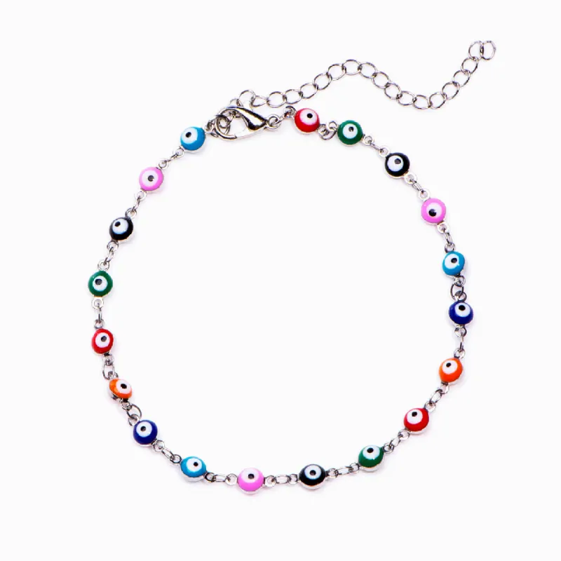 The Evil Eye is a "Luck Charm" that is believed to reflect "evil eyes" Evil Eye Anklet sold by SARAH'S WHISPER