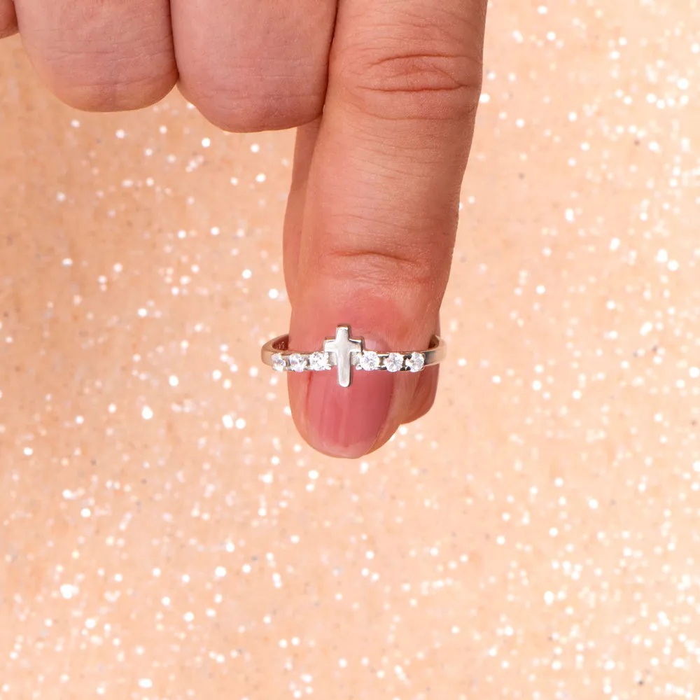 To My Granddaughter "Forever Love" Cross Ring sold by SARAH'S WHISPER product image thumbnail 4