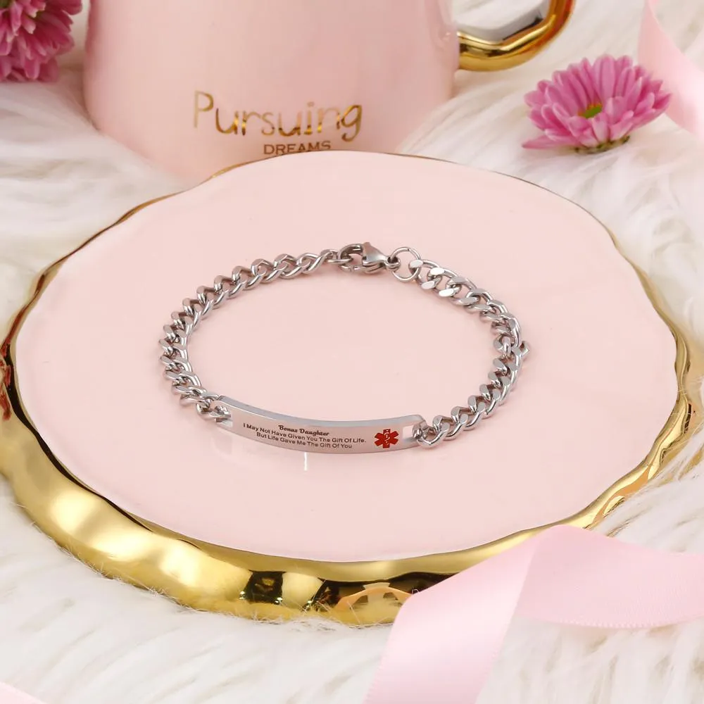 To My Bonus Daughter "BONUS DAUGHTER, I MAY NOT HAVE GIVEN YOU THE GIFT OF LIFE. BUT LIFE GAVE ME THE GIFT OF YOU" Bracelet sold by SARAH'S WHISPER product image thumbnail 3