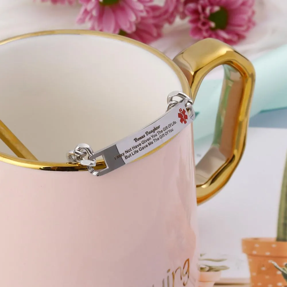 To My Bonus Daughter "BONUS DAUGHTER, I MAY NOT HAVE GIVEN YOU THE GIFT OF LIFE. BUT LIFE GAVE ME THE GIFT OF YOU" Bracelet sold by SARAH'S WHISPER product image thumbnail 5
