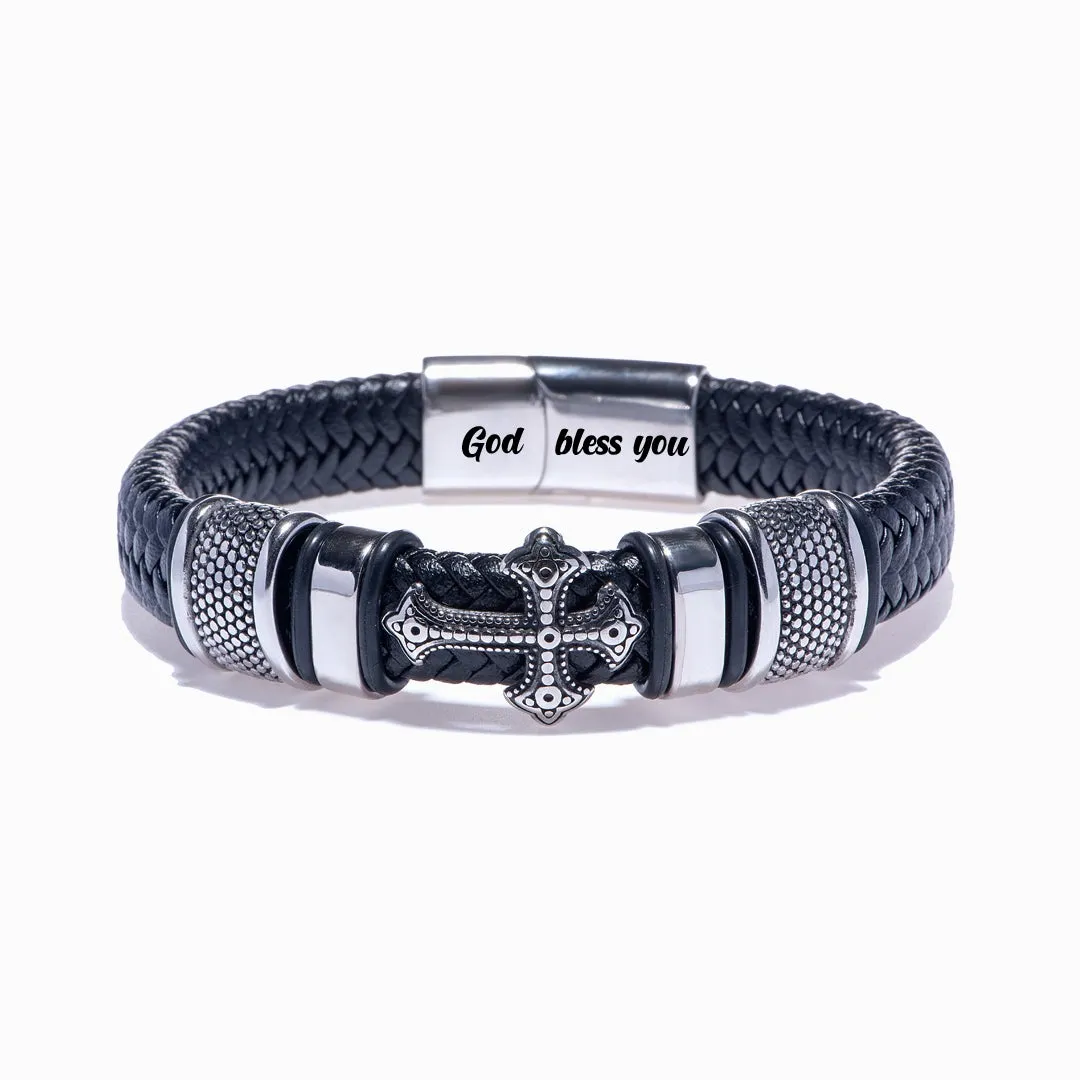 "Have faith and pray always" Cross Bracelet sold by SARAH'S WHISPER