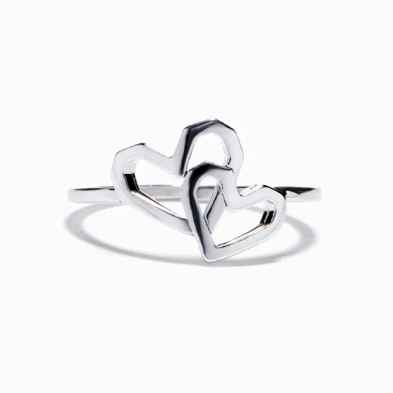 To My Granddaughter "You are always in my heart" Double Heart Ring sold by SARAH'S WHISPER