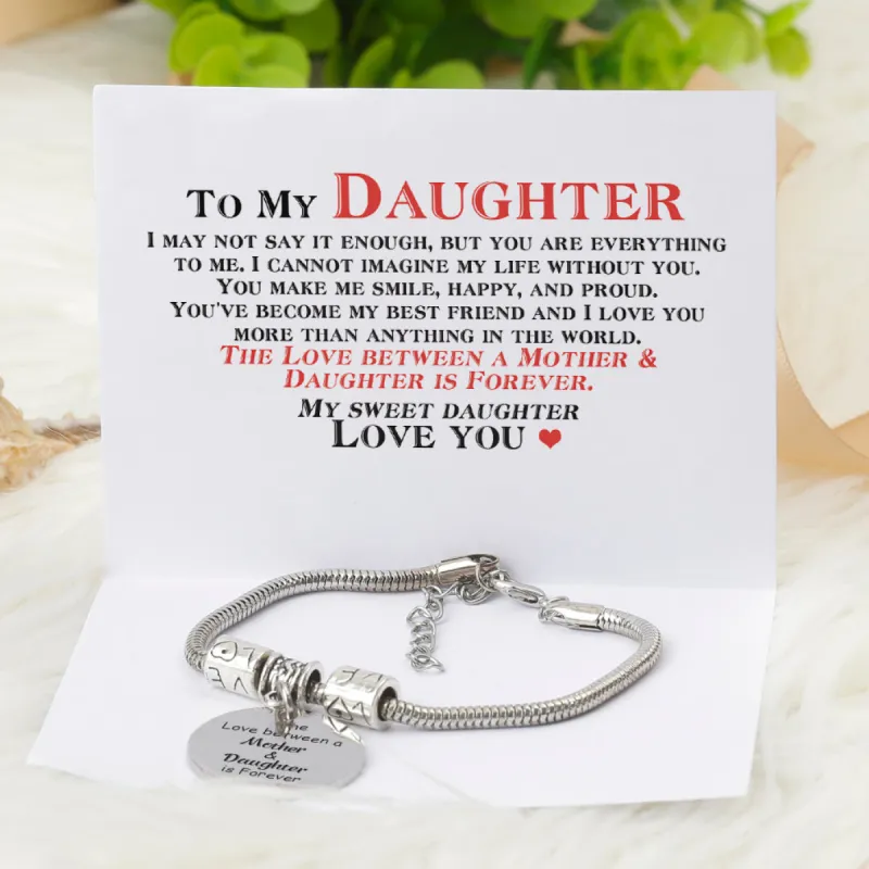 To My Daughter "The love between a mother and daughter is forever" Bracelet sold by SARAH'S WHISPER