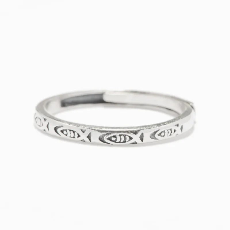 "Let your hook always be cast." S925 Sterling Silver Adjustable Ring sold by SARAH'S WHISPER