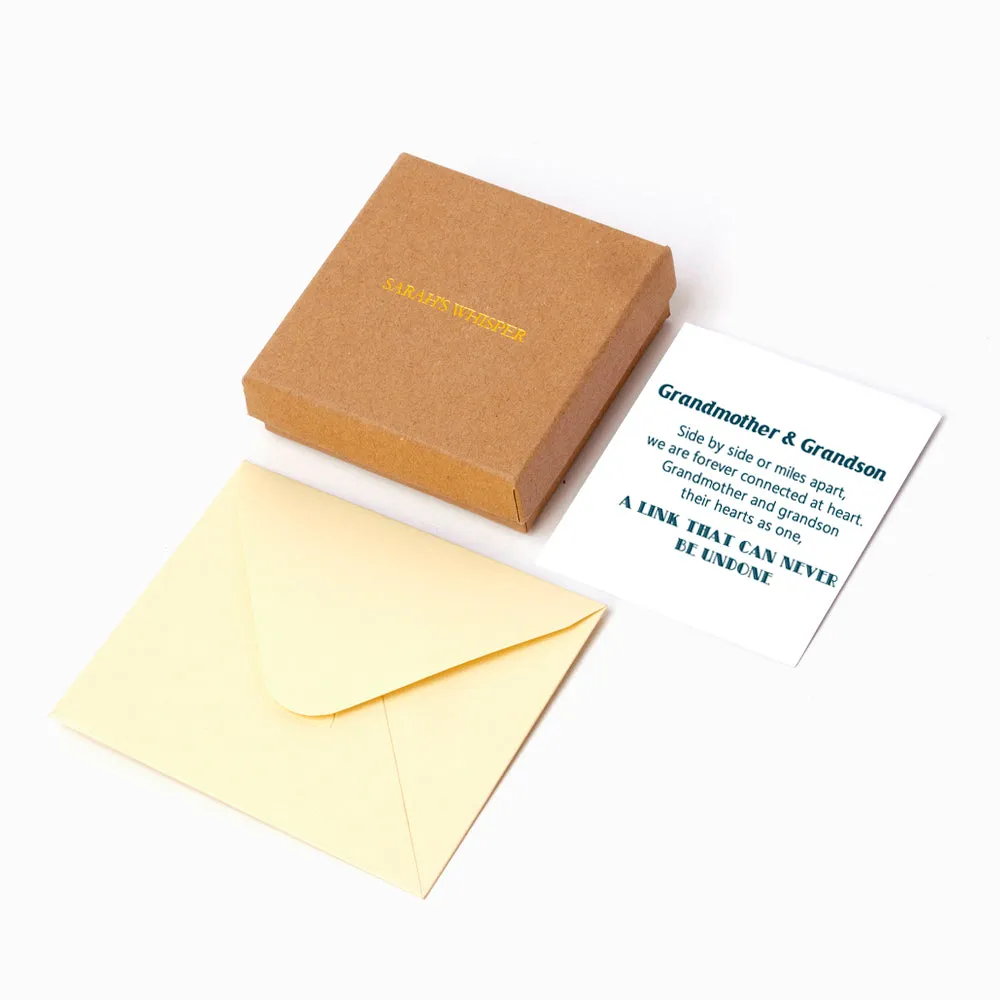 To My Grandson "A link that can never be undone" Men's Bracelet sold by SARAH'S WHISPER product image thumbnail 5