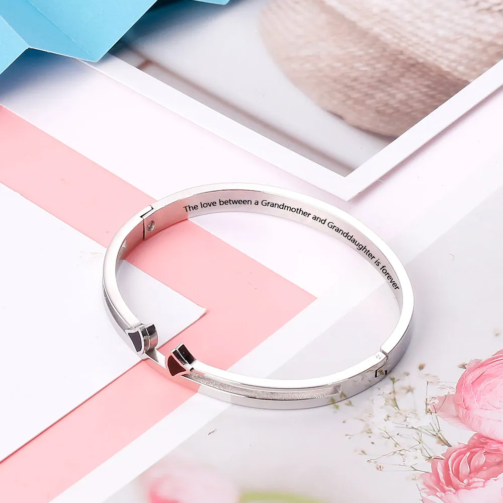 To My Granddaughter "The love between a Grandmother and Granddaughter is forever" Arrow Bracelet sold by SARAH'S WHISPER product image thumbnail 5