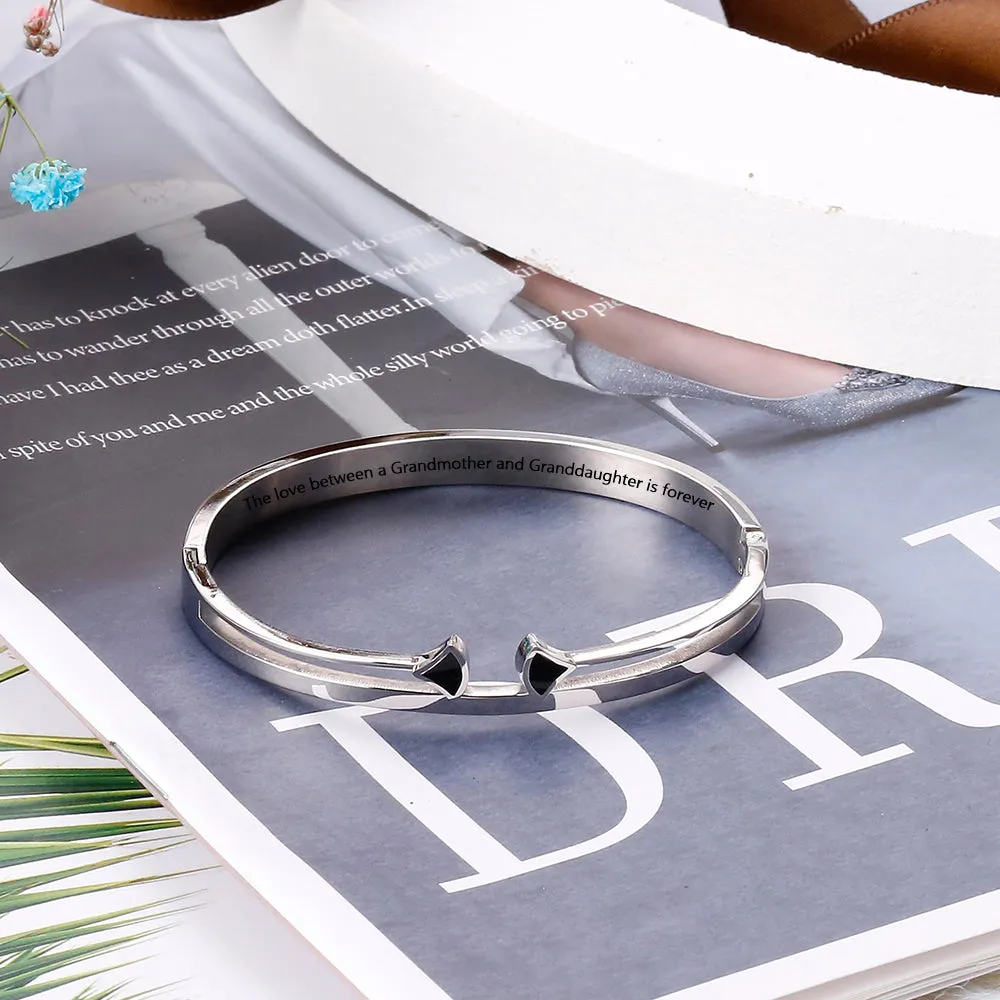 To My Granddaughter "The love between a Grandmother and Granddaughter is forever" Arrow Bracelet sold by SARAH'S WHISPER product image thumbnail 3