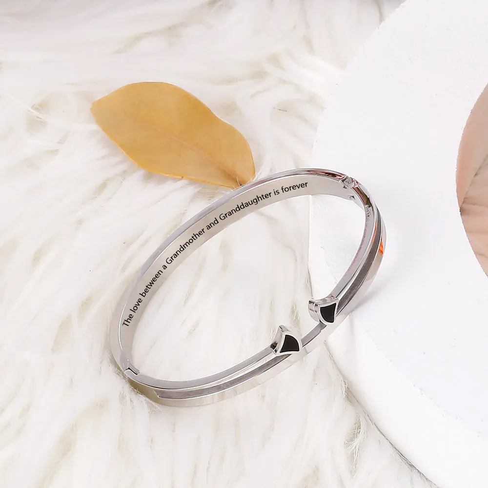 To My Granddaughter "The love between a Grandmother and Granddaughter is forever" Arrow Bracelet sold by SARAH'S WHISPER product image thumbnail 4