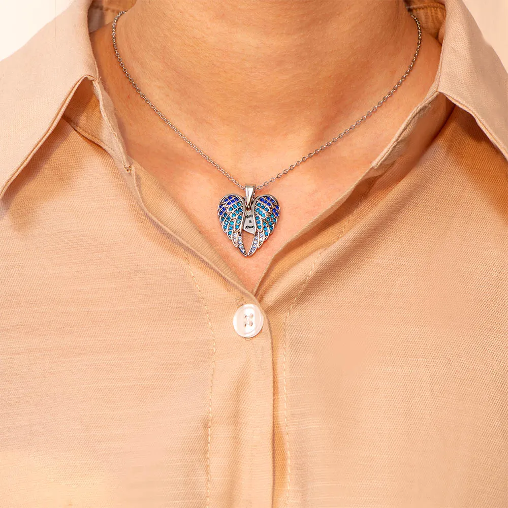 To My Granddaughter "Lover Forever" Wings Necklace sold by SARAH'S WHISPER product image thumbnail 5