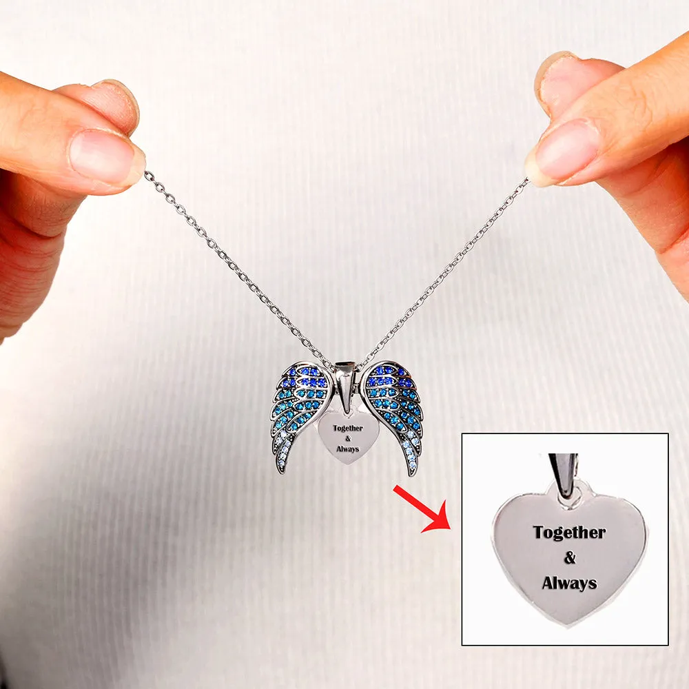 To My Granddaughter "Lover Forever" Wings Necklace sold by SARAH'S WHISPER product image thumbnail 3
