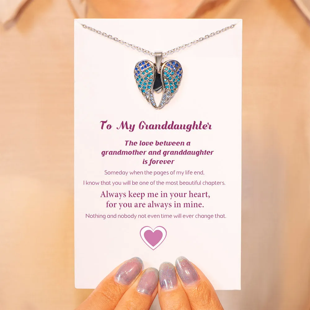 To My Granddaughter "Lover Forever" Wings Necklace sold by SARAH'S WHISPER product image thumbnail 2