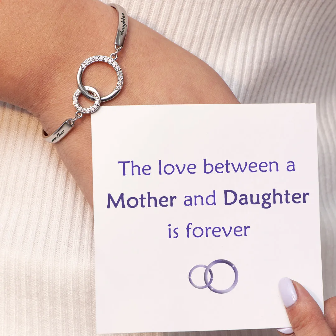 To My Daughter "The love between a Mother and Daughter is forever" Double Ring Bracelet sold by SARAH'S WHISPER product image thumbnail 4