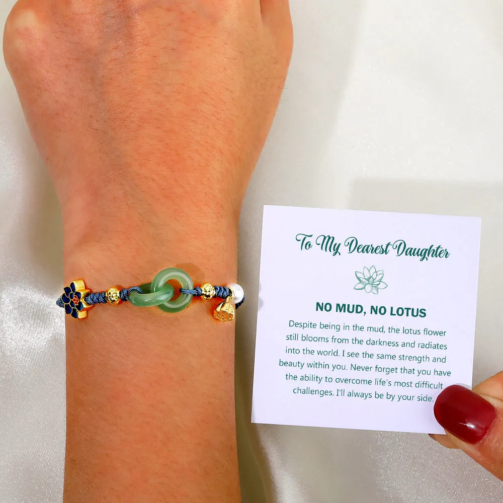 To My Dearest Daughter "NO MUD, NO LOTUS" Bracelet sold by SARAH'S WHISPER product image thumbnail 2