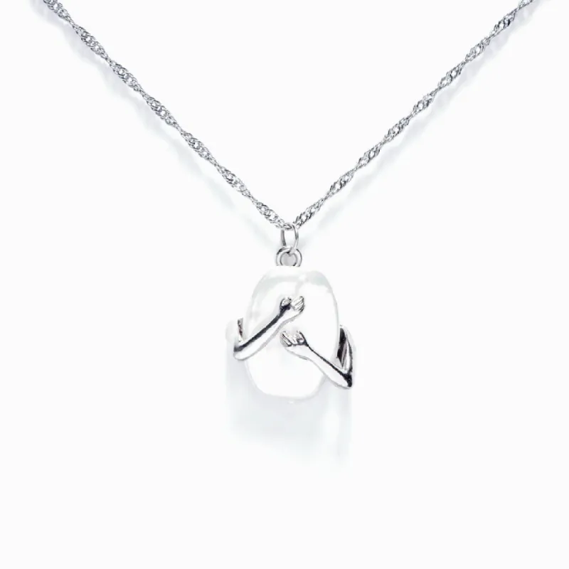 To My Daughter "Always here with a hug" Hug Necklace sold by SARAH'S WHISPER