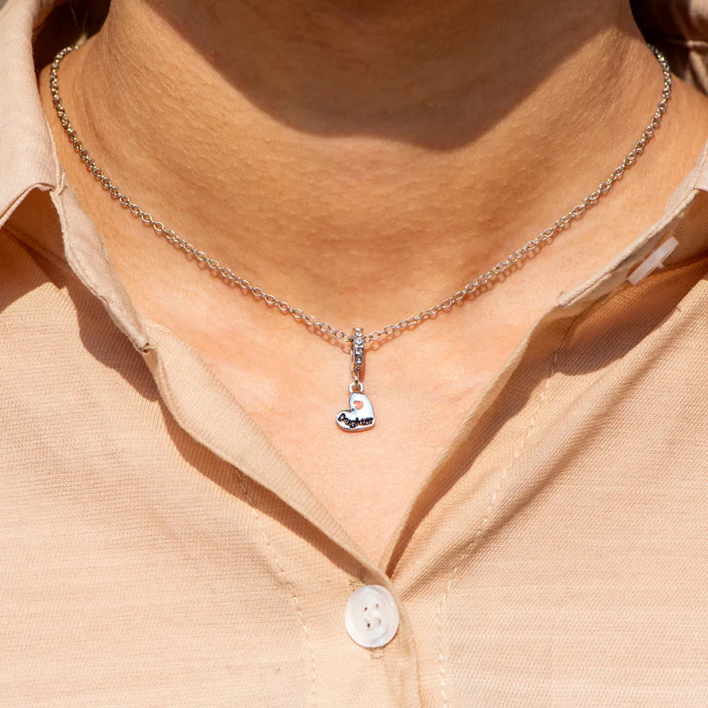To My Daughter "You might have outgrown my lap, but you will never outgrow my heart" Heart Necklace sold by SARAH'S WHISPER product image thumbnail 4