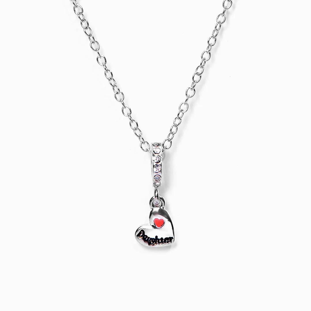 To My Daughter "You might have outgrown my lap, but you will never outgrow my heart" Heart Necklace sold by SARAH'S WHISPER product image thumbnail 2