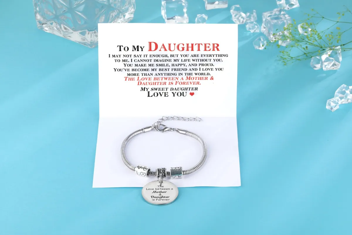 To My Daughter "The love between a mother and daughter is forever" Bracelet sold by SARAH'S WHISPER