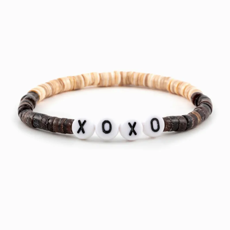 "Hugs and Kisses" XOXO Beads Bracelet sold by SARAH'S WHISPER