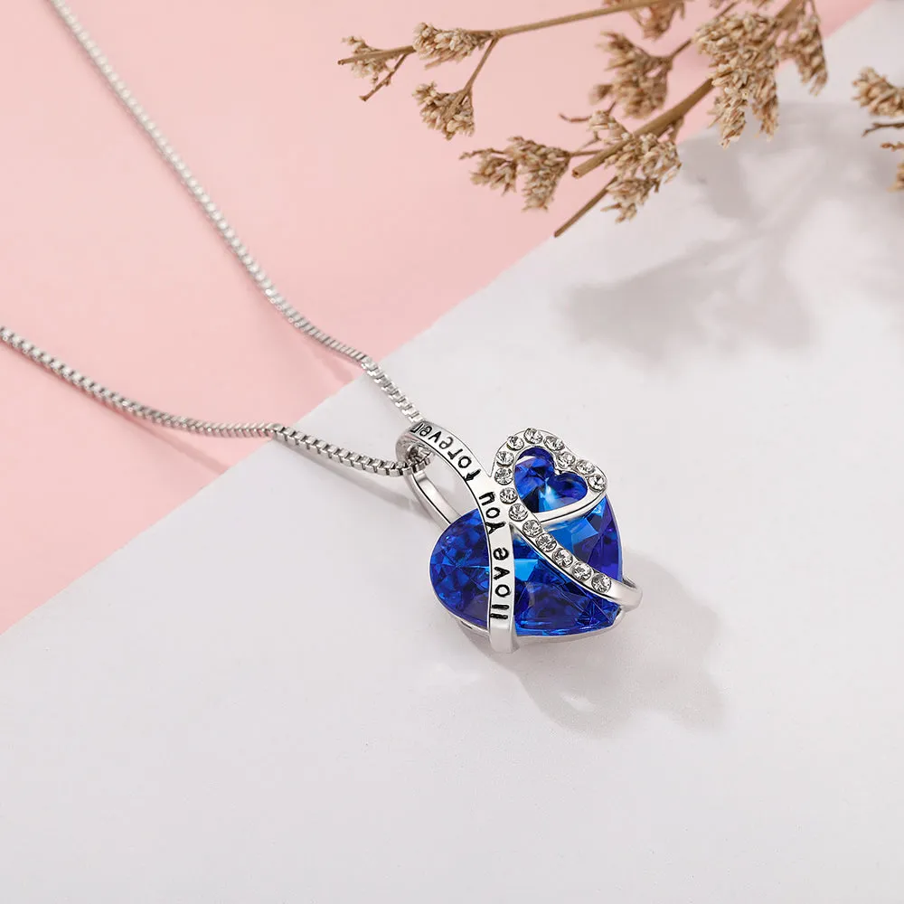 To My Daughter "I will love you forever" Heart Necklace sold by SARAH'S WHISPER product image thumbnail 4