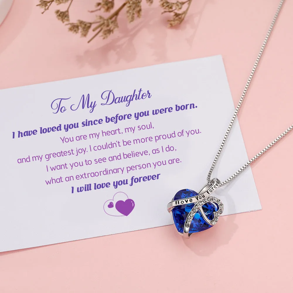 To My Daughter "I will love you forever" Heart Necklace sold by SARAH'S WHISPER product image thumbnail 2