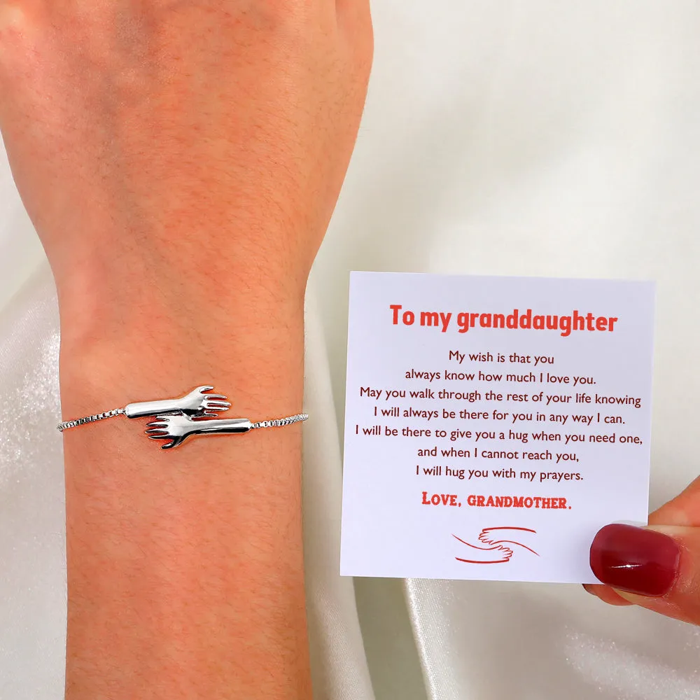To My Granddaughter "Hug you with my prayers" Hug Bracelet sold by SARAH'S WHISPER product image thumbnail 2