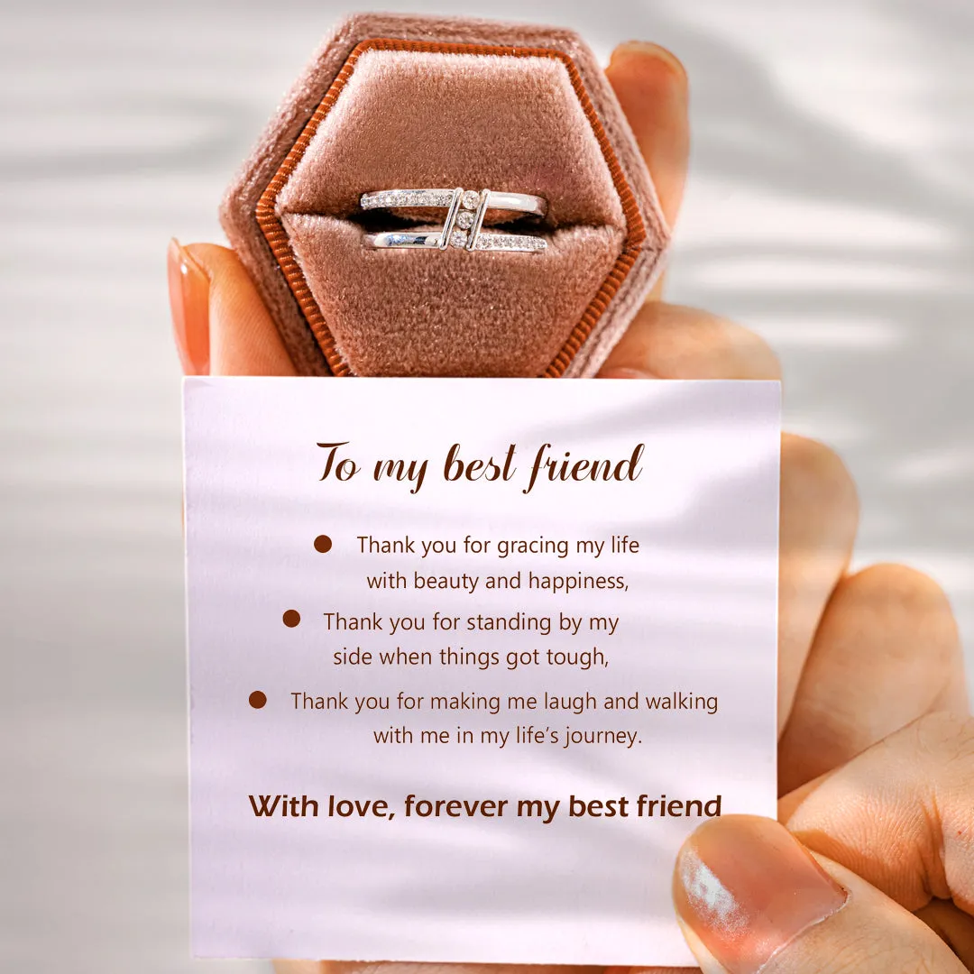 To My Best Friend "Forever my best friend" Adjustable Ring sold by SARAH'S WHISPER product image thumbnail 3