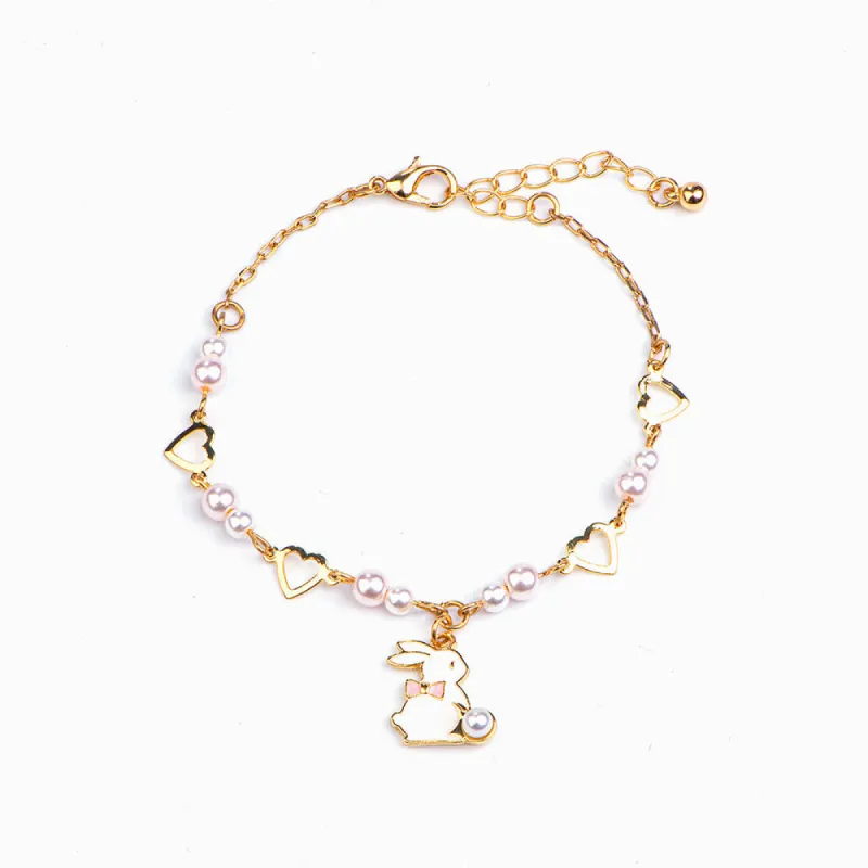 "I pray that you experience speed and accuracy in all your life endeavors." Rabbit Pearl Bracelet sold by SARAH'S WHISPER