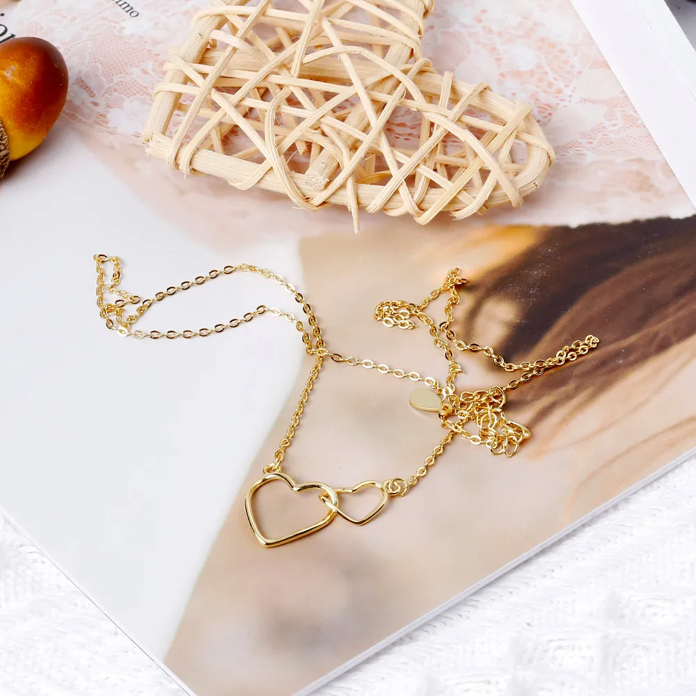 To My Granddaughter "Forever Linked" Double Heart Necklace sold by SARAH'S WHISPER product image thumbnail 4