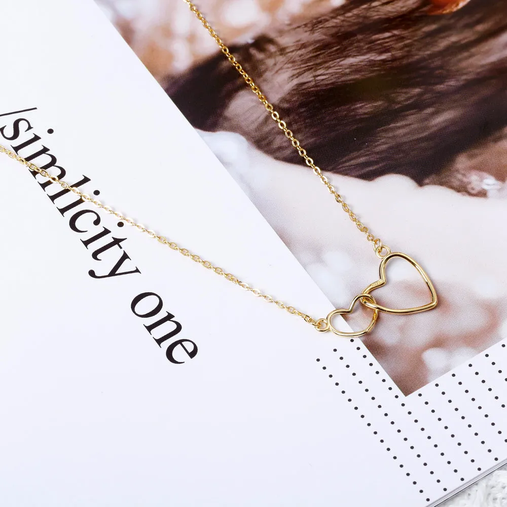 To My Granddaughter "Forever Linked" Double Heart Necklace sold by SARAH'S WHISPER