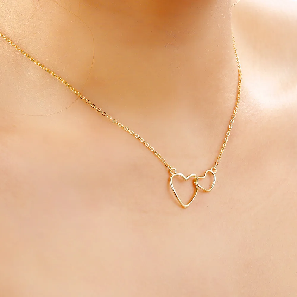 To My Granddaughter "Forever Linked" Double Heart Necklace sold by SARAH'S WHISPER product image thumbnail 3