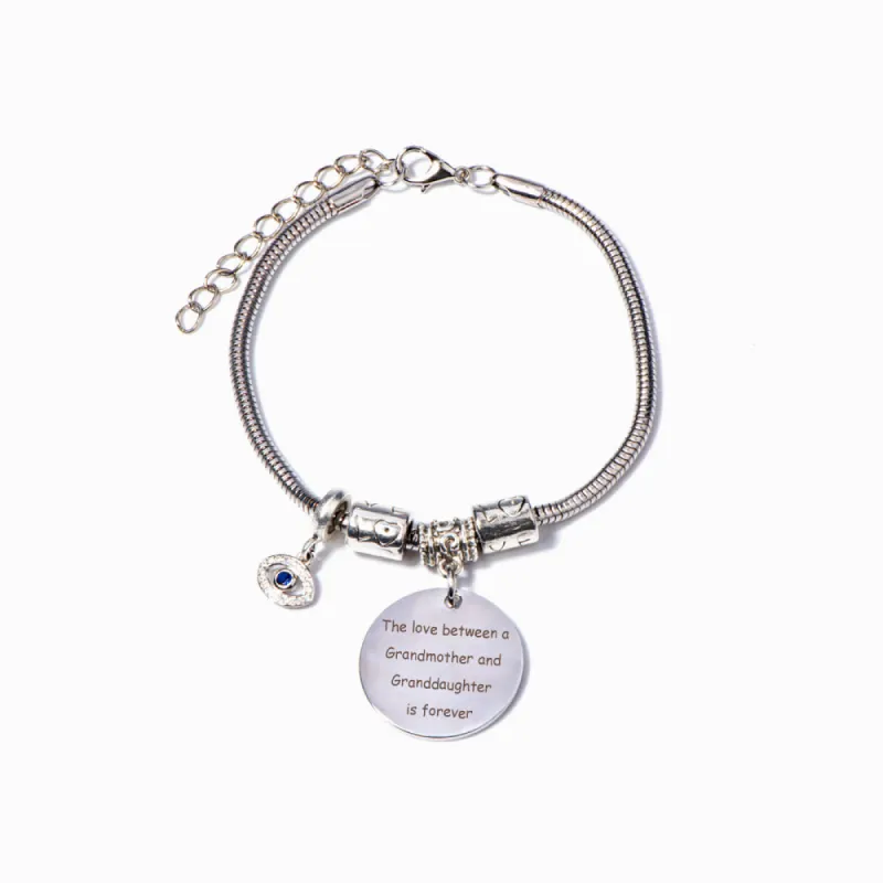 To My Granddaughter "Love & Protect" Evil Eye Bracelet sold by SARAH'S WHISPER