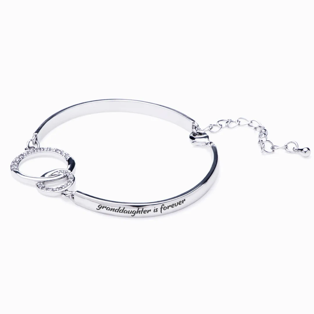 To My Granddaughter "Forever Linked Together" Double Ring Bracelet sold by SARAH'S WHISPER product image thumbnail 5