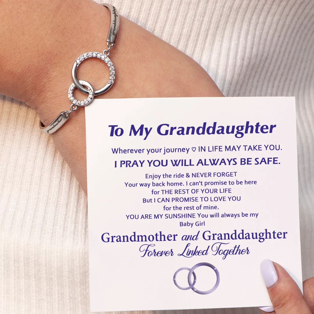 To My Granddaughter "Forever Linked Together" Double Ring Bracelet sold by SARAH'S WHISPER product image thumbnail 2