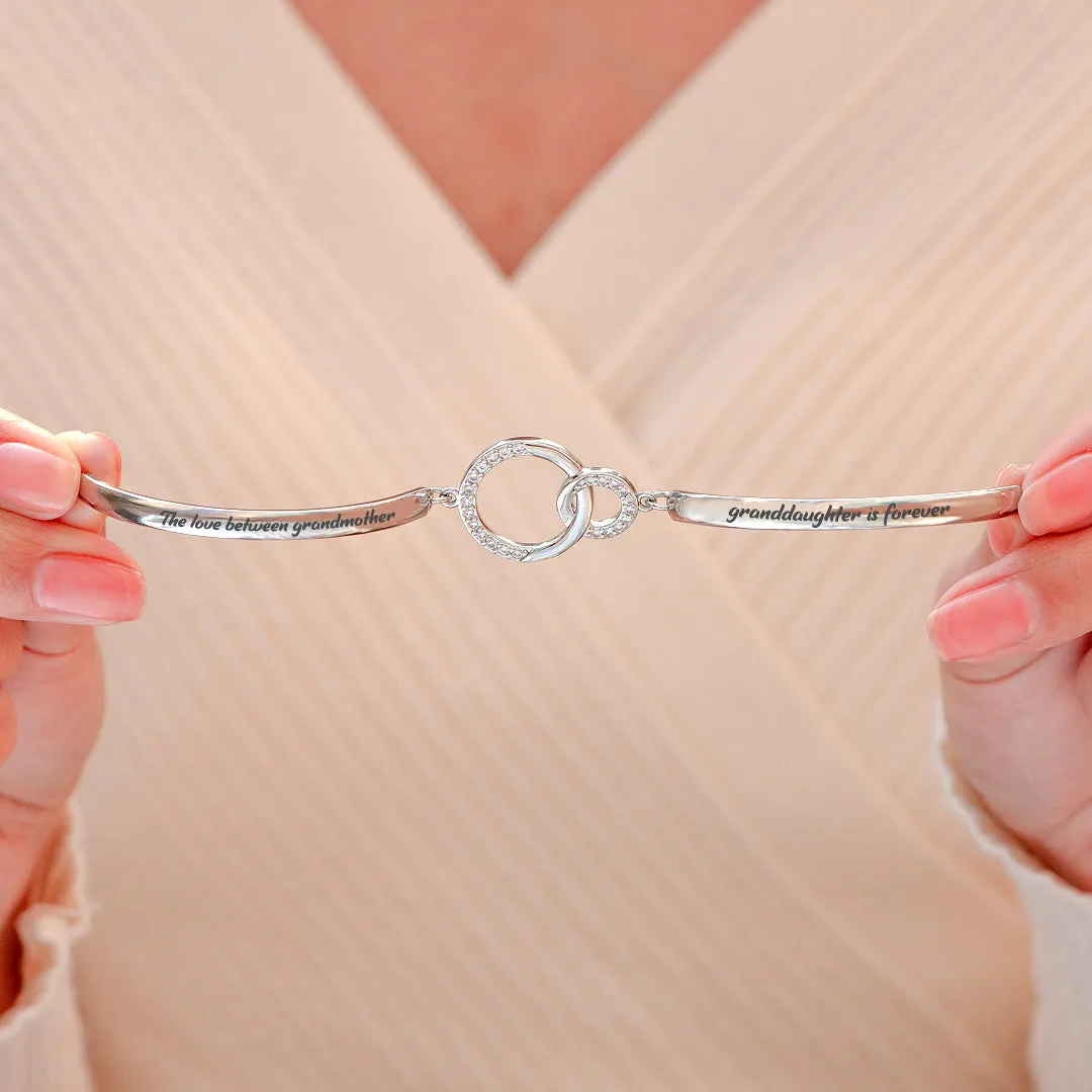 To My Granddaughter "Forever Linked Together" Double Ring Bracelet sold by SARAH'S WHISPER product image thumbnail 4